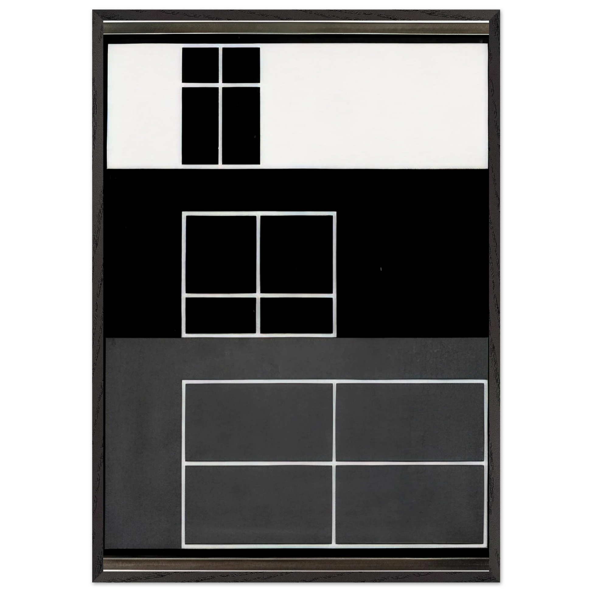 INTERIOR B 1929 - Josef Albers Framed Art Print – Black Wooden Frame - Default Title - -Framed Art Print