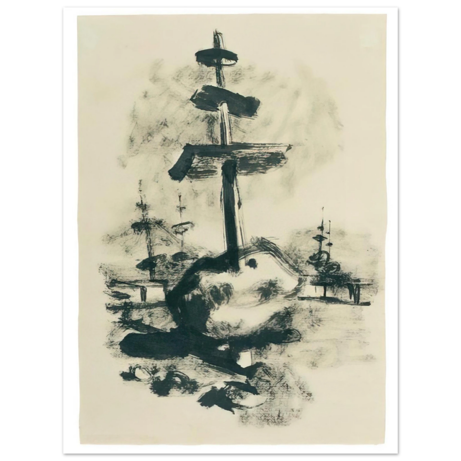 Julius Bissier - Come un monumento asiatico - 1936 Fine Art Poster - Default Title