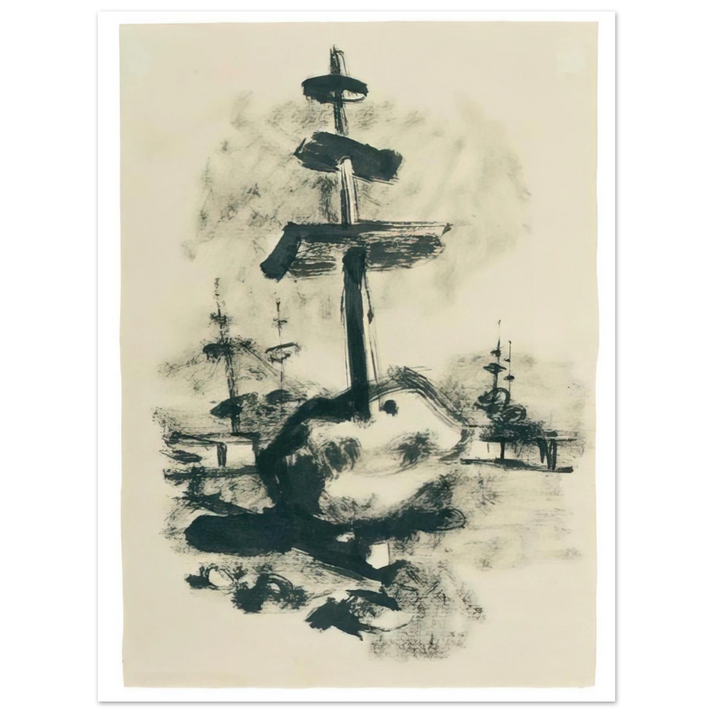 Julius Bissier - Come un monumento asiatico - 1936  75x100 cm / 30x40inches Fine Art Poster