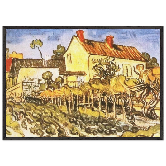 The House of Pere Eloi - Vincent van Gogh Framed Art Print – Black Wooden Frame - Default Title - -Framed Art Print