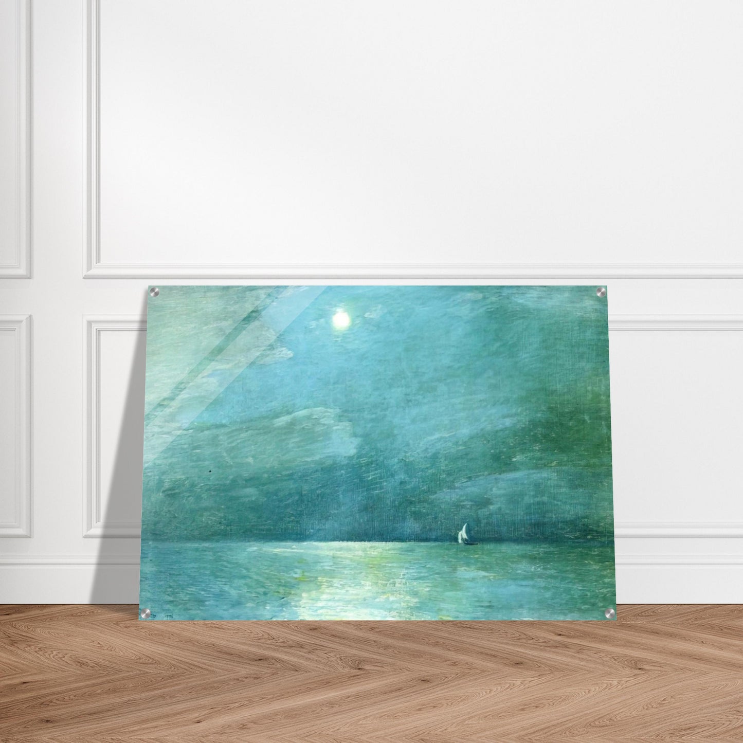 Moonlight on the Sound - Childe Hassam Acrylic Print - 70x100 cm / 28x40″ inches