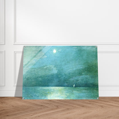 Moonlight on the Sound - Childe Hassam Acrylic Print - 70x100 cm / 28x40″ inches