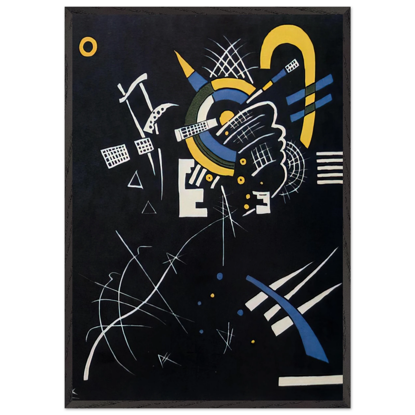 SMALL WORLDS VII 1922 - Wassily Kandinsky 70x100 cm / 28x40 inches Framed Art Print – Black Wooden Frame