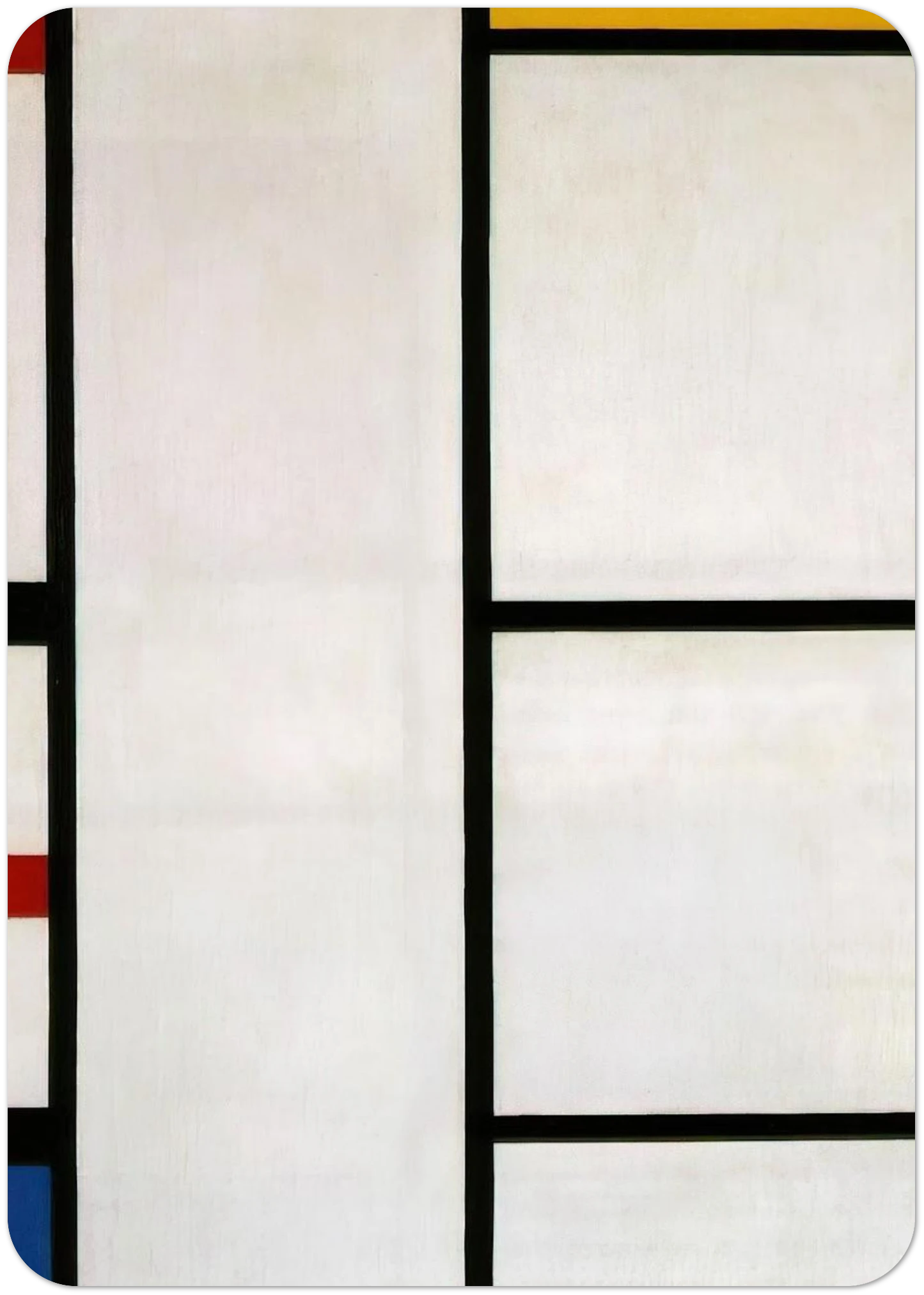 Composition No. III Blanc-Jaune By Piet Mondrian Pack of 10 Post Cards | Piet Mondrian Post Cards | A6 (10.5 x 14.8 cm) - 4.1 x 5.8 inches