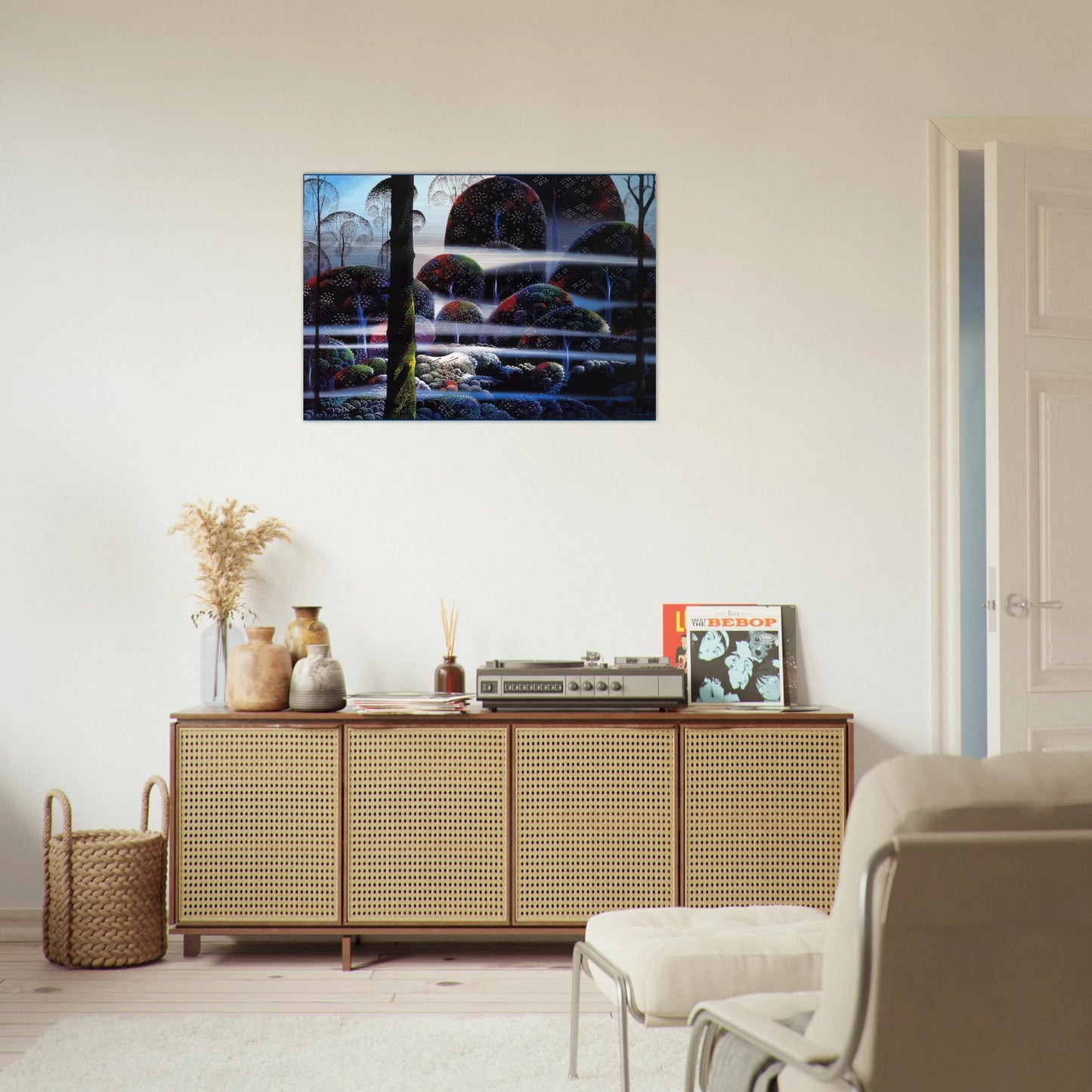 Beyond Paradise - Eyvind Earle Brushed Aluminum Print - 70x100 cm / 28x40 inches | Eyvind Earle Aluminum Print | Eyvind Earle Prints