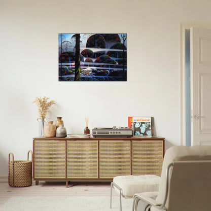 Beyond Paradise - Eyvind Earle Brushed Aluminum Print - 70x100 cm / 28x40 inches | Eyvind Earle Aluminum Print | Eyvind Earle Prints