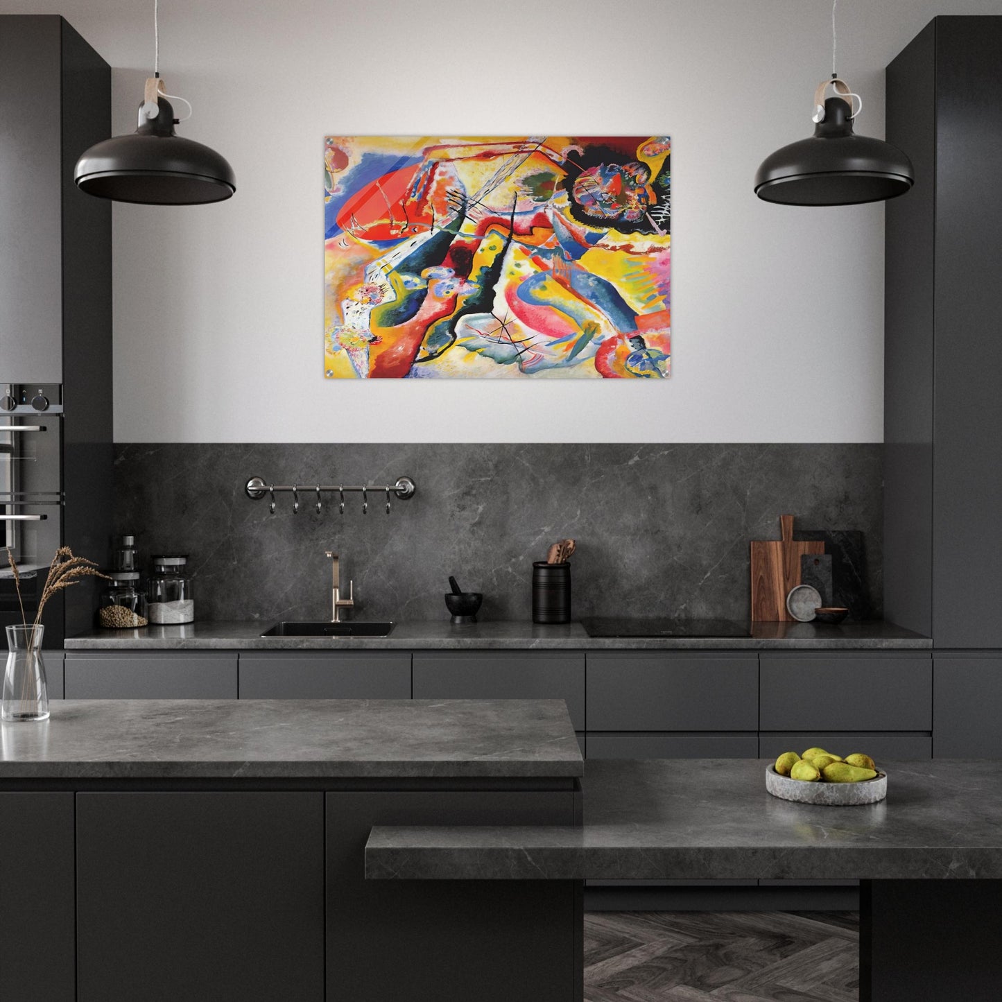 PAINTING WITH RED SPOT 1914 - Wassily Kandinsky Acrylic Print - 70x100 cm / 28x40″ inches | Wassily Kandinsky Wall Art | Wassily Kandinsky Prints