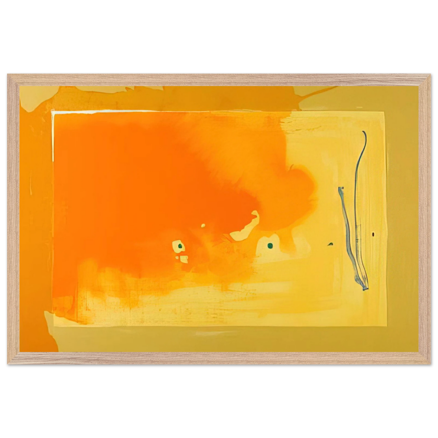 Helen Frankenthaler - Bilbao - 1998 Wall art - 13x18 cm / 5x7 inches - Premium Wooden Framed Poster With Fine Art Paper - White frame