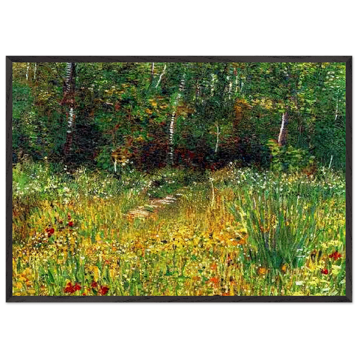 Park at Asnieres in Spring - Vincent van Gogh 70x100 cm / 28x40 inches Framed Art Print – Black Wooden Frame