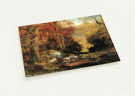 Cresheim Glen, Wissahickon, Autumn By Thomas Moran Pack of 10 Post Cards | Thomas Moran Post Cards | A6 (10.5 x 14.8 cm) - 4.1 x 5.8 inches