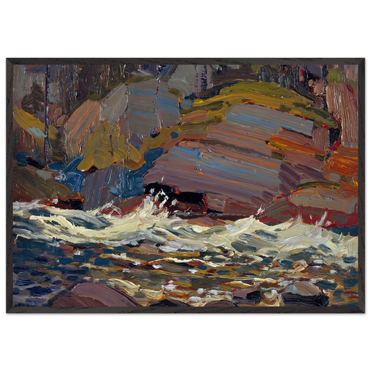SWIFT WATER 1916 - Tom Thomson Framed Art Print – Black Wooden Frame - Default Title - -Framed Art Print