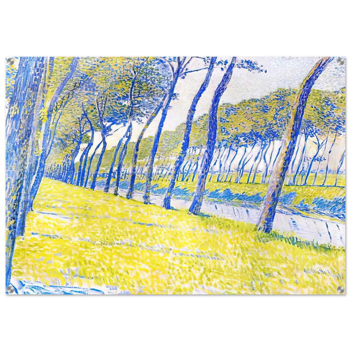 CANAL IN FLANDERS 1894 - Theo van Rysselberghe Acrylic Print - 70x100 cm / 28x40″ inches