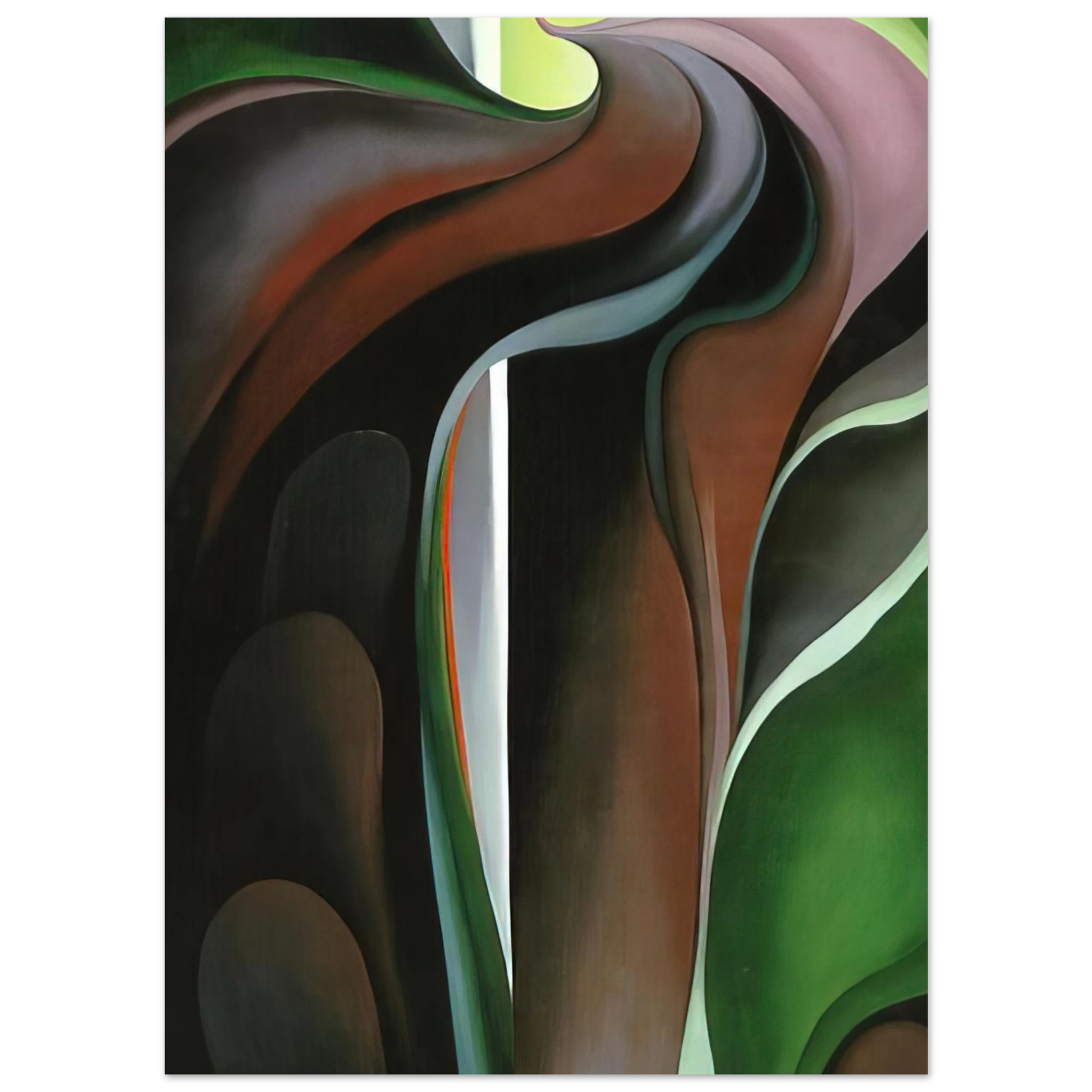 Georgia O'Keeffe - Jack-in-the-Pulpit ?V Fine Art Poster - 75x100 cm / 30x40 inches