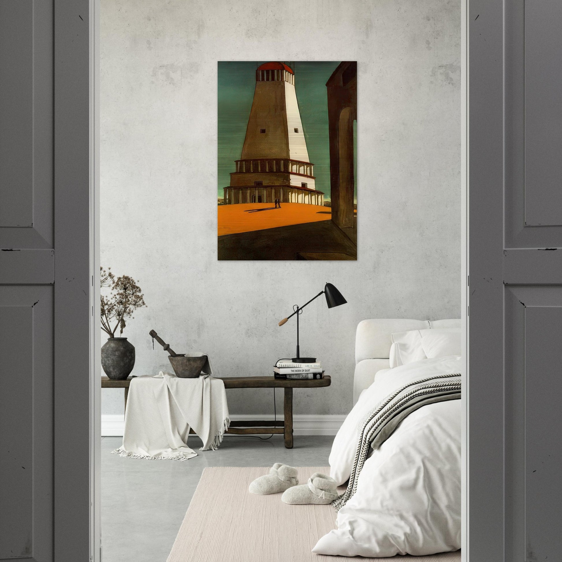 THE NOSTALGIA OF THE INFINITE 1913 - Giorgio de Chirico Brushed Aluminum Print - 70x100 cm / 28x40 inches | Giorgio de Chirico Aluminum Print | Giorgio de Chirico Prints