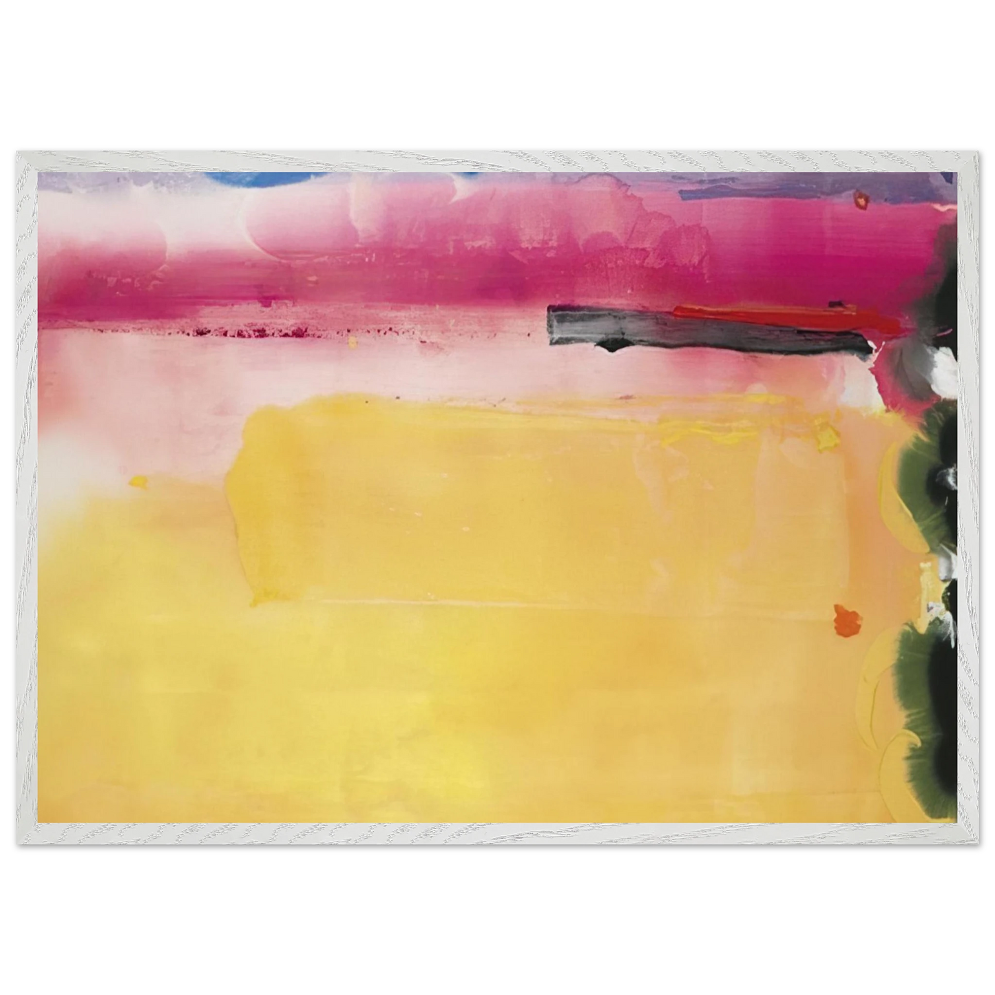 Helen Frankenthaler - Black-Eyed Susan - 1988 Wall art - 30x45 cm / 12x18 inches - Premium Wooden Framed Poster With Fine Art Paper - White frame