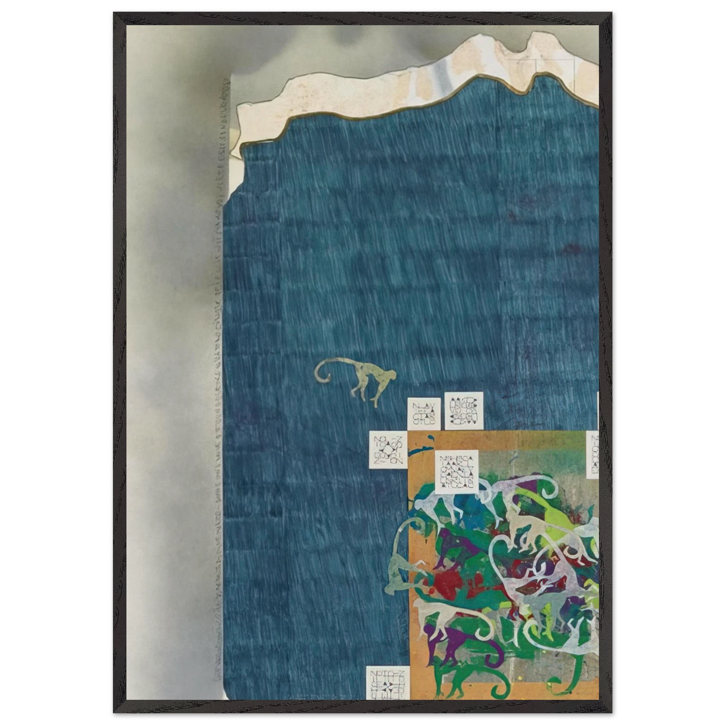 Untitled N17 - Alighiero Boetti Framed Art Print – Black Wooden Frame - Default Title - -Framed Art Print