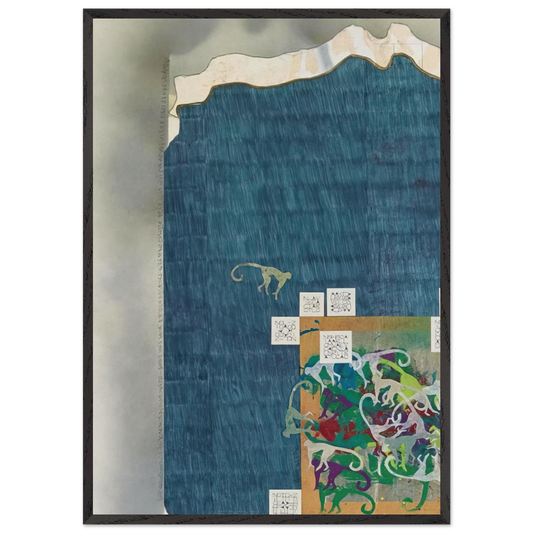 Untitled N17 - Alighiero Boetti Framed Art Print – Black Wooden Frame - Default Title - -Framed Art Print