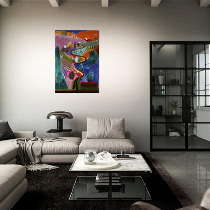 David Hockney - David Hockney Brushed Aluminum Print - 70x100 cm / 28x40 inches | David Hockney Aluminum Print | David Hockney Prints