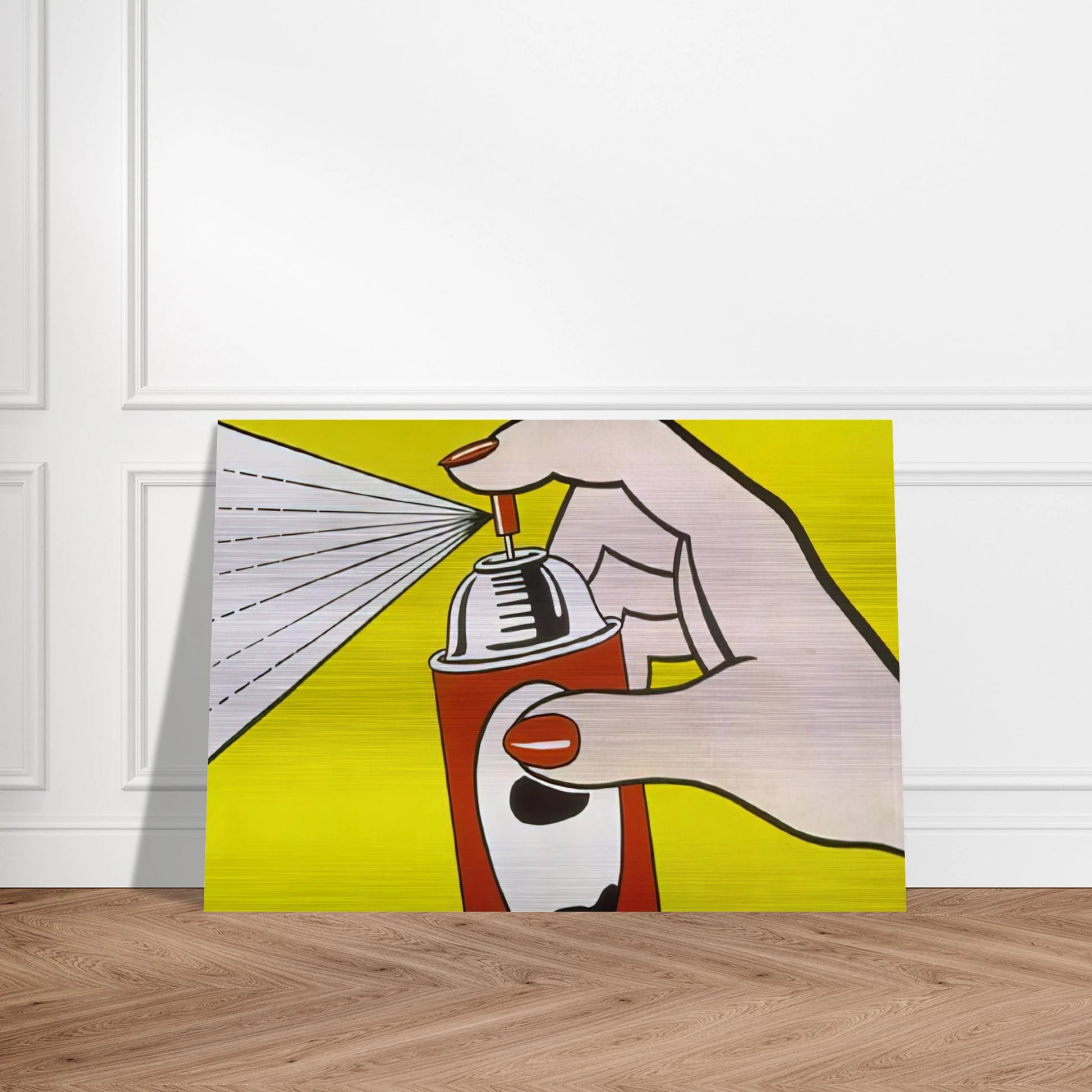 SPRAY 1962 - Roy Lichtenstein Brushed Aluminum Print - 70x100 cm / 28x40 inches | Roy Lichtenstein Aluminum Print | Roy Lichtenstein Prints
