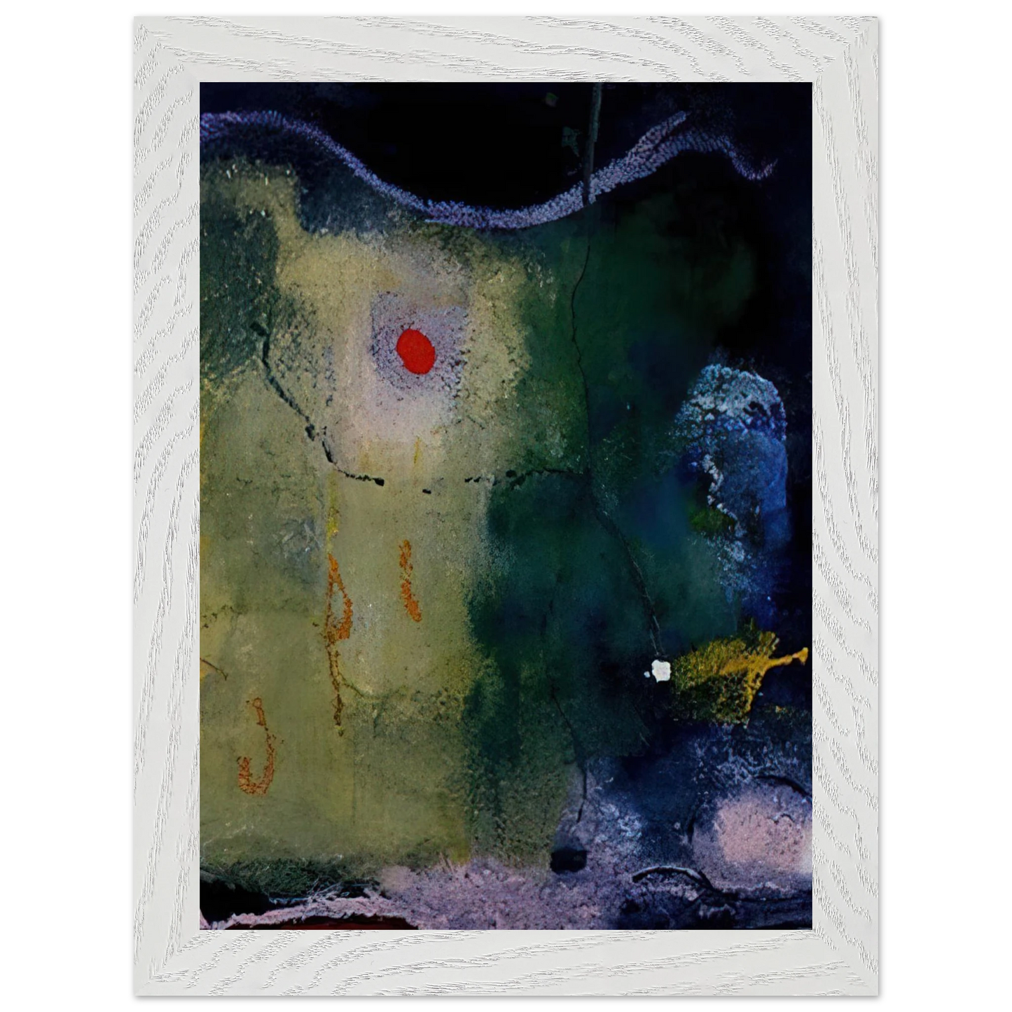 Helen Frankenthaler - The Other Side of the Moon - 1995 Wall art - A3 (29.7 x 42  cm) - Premium Wooden Framed Poster With Fine Art Paper - White frame