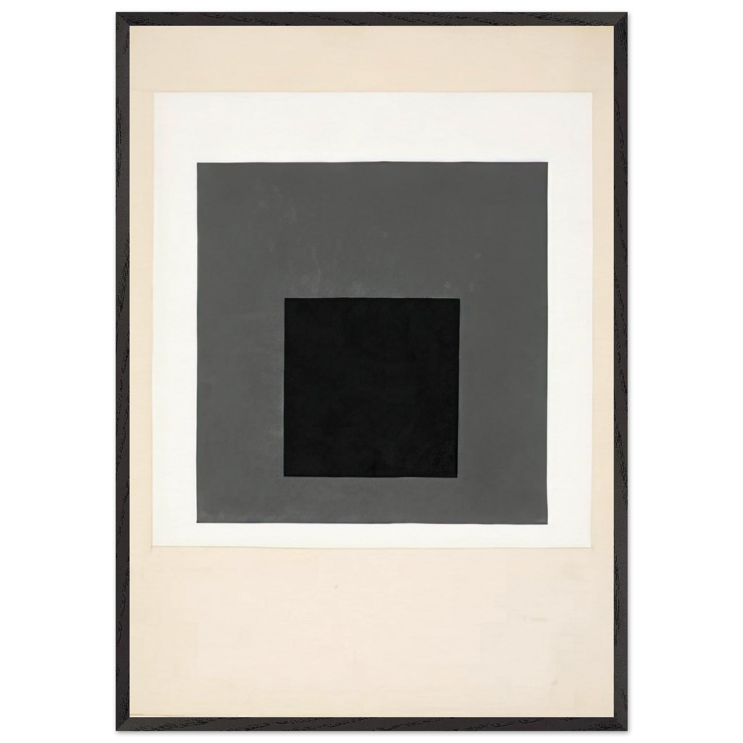 STUDY FOR A HOMAGE TO THE SQUARE 1949 - Josef Albers Framed Art Print – Black Wooden Frame - Default Title - -Framed Art Print