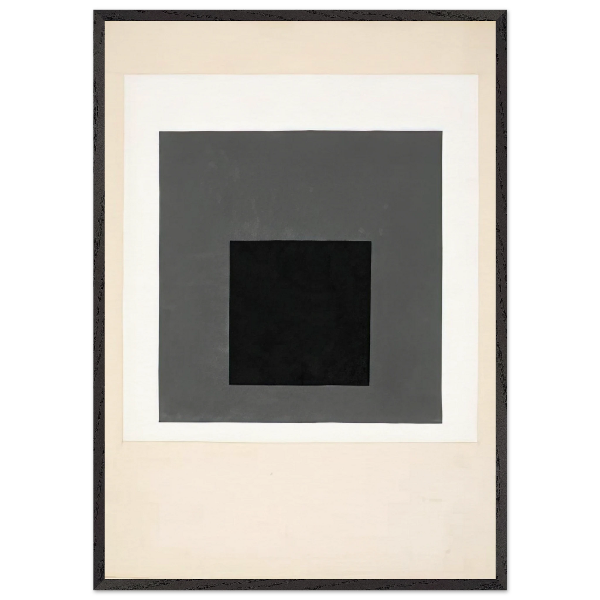 STUDY FOR A HOMAGE TO THE SQUARE 1949 - Josef Albers Framed Art Print – Black Wooden Frame - Default Title - -Framed Art Print