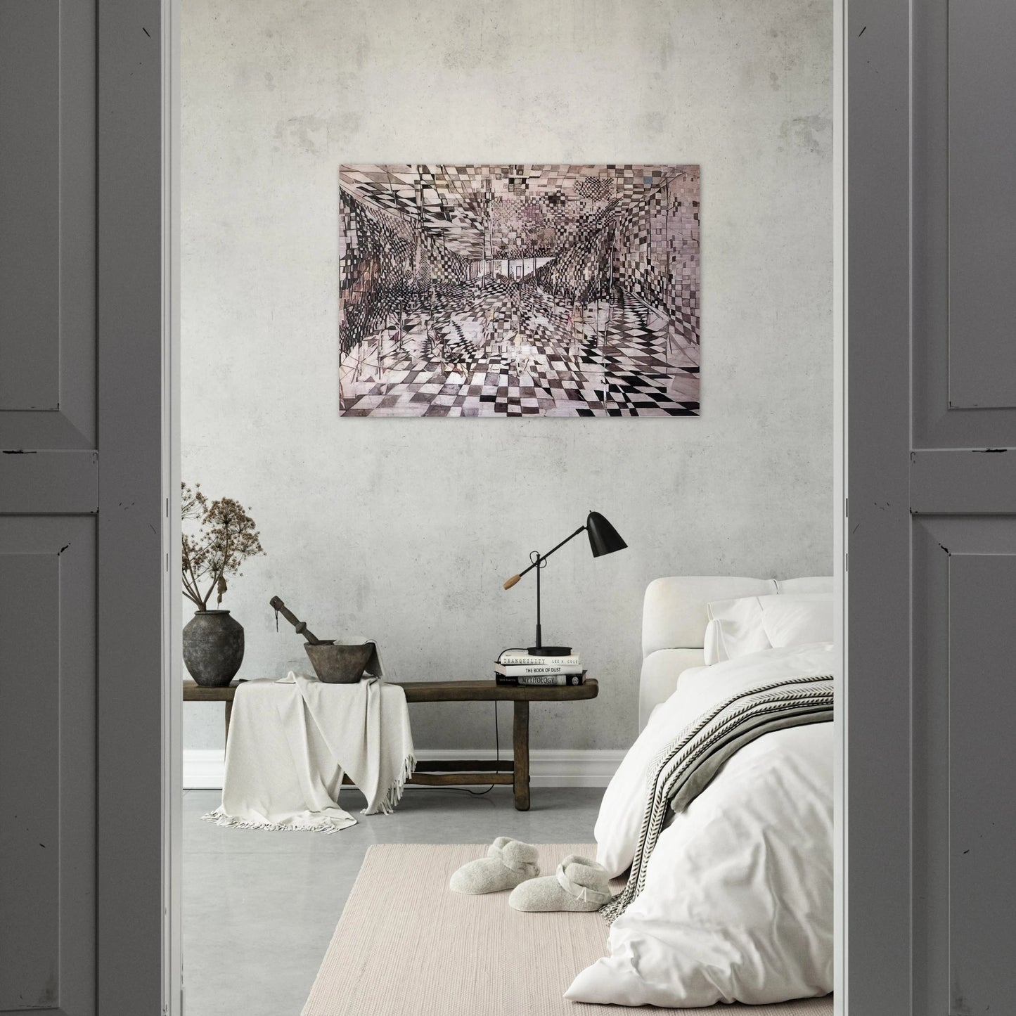 Enigma - 1947 - Maria Helena Vieira da Silva Brushed Aluminum Print - 70x100 cm / 28x40 inches | Maria Helena Vieira da Silva Aluminum Print | Maria Helena Vieira da Silva Prints