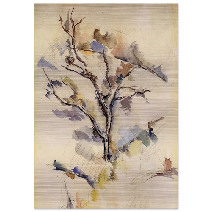 The Oak - Paul Cézanne Brushed Aluminum Print - 70x100 cm / 28x40 inches | Paul Cézanne Aluminum Print | Paul Cézanne Prints