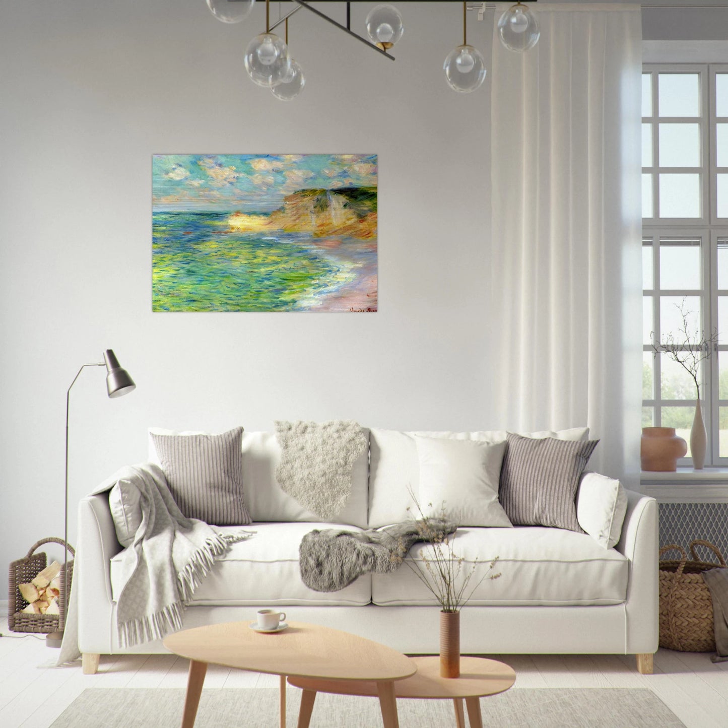 Cliffs at Amont - claude monet Brushed Aluminum Print - 70x100 cm / 28x40 inches | claude monet Aluminum Print | claude monet Prints