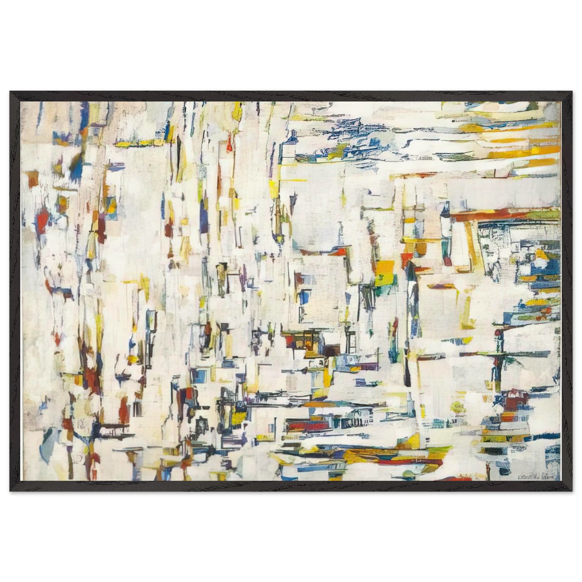 Untitled - 1995 N2 - Maria Helena Vieira da Silva Framed Art Print – Black Wooden Frame - Default Title - -Framed Art Print