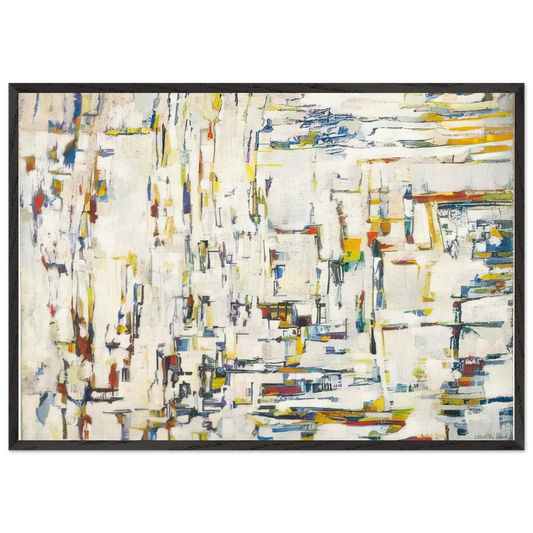 Untitled - 1995 N2 - Maria Helena Vieira da Silva Framed Art Print – Black Wooden Frame - Default Title - -Framed Art Print