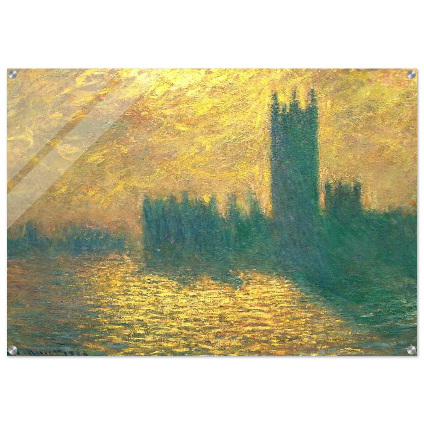 Houses of Parliament - claude monet Acrylic Print - 70x100 cm / 28x40″ inches