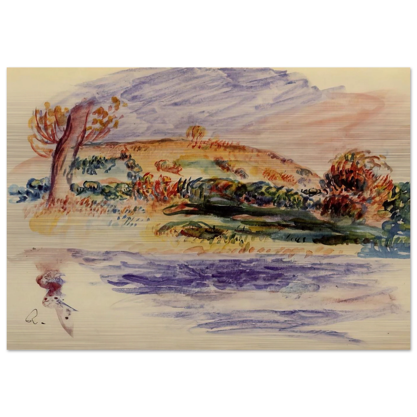 Landscape - Pierre-Auguste Renoir Brushed Aluminum Print - 70x100 cm / 28x40 inches | Pierre-Auguste Renoir Aluminum Print | Pierre-Auguste Renoir Prints