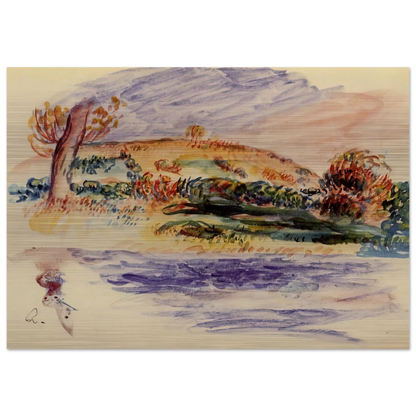 Landscape - Pierre-Auguste Renoir Brushed Aluminum Print - 70x100 cm / 28x40 inches | Pierre-Auguste Renoir Aluminum Print | Pierre-Auguste Renoir Prints
