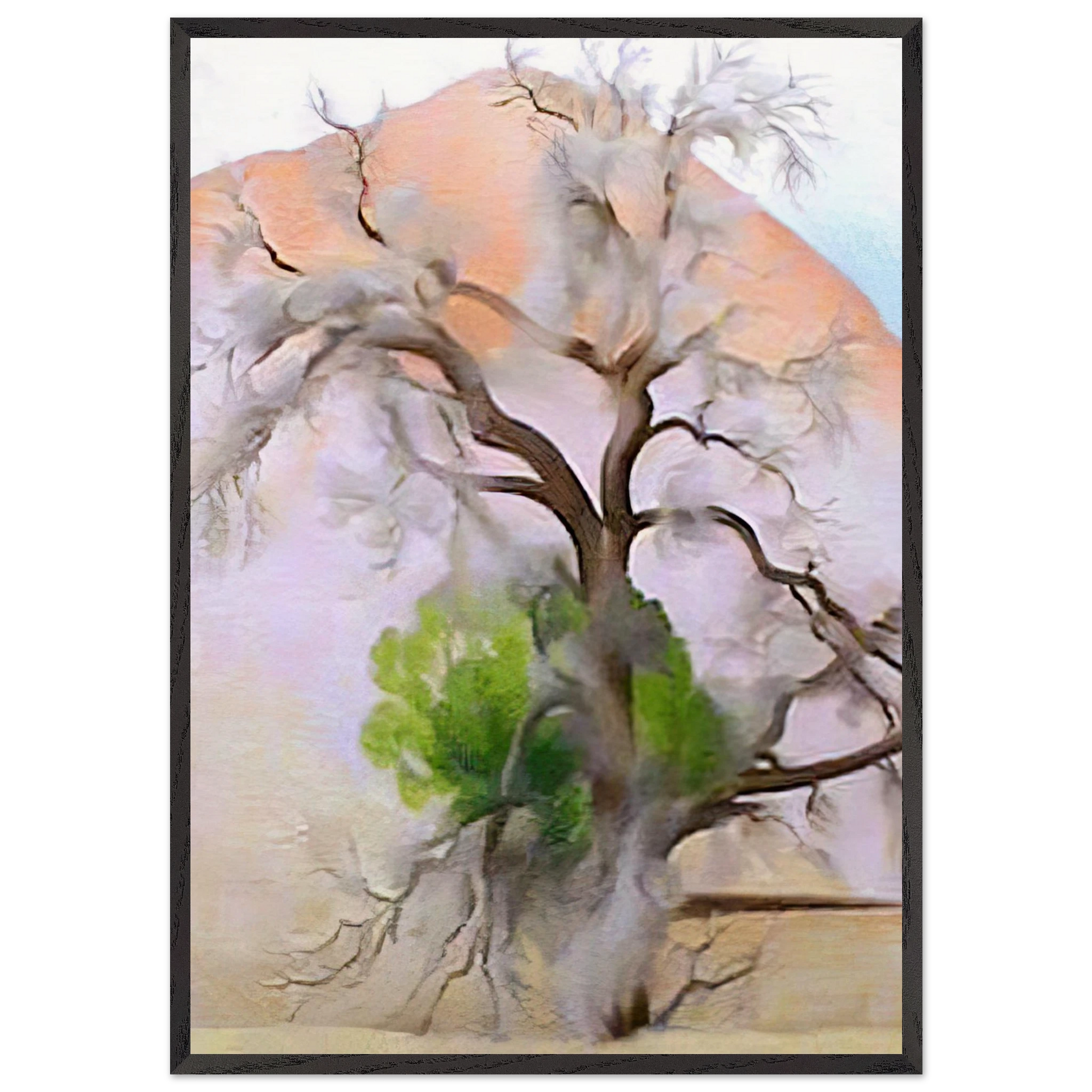 Pinons with Cedar - Georgia OKeeffe Framed Art Print – Black Wooden Frame - Default Title - -Framed Art Print