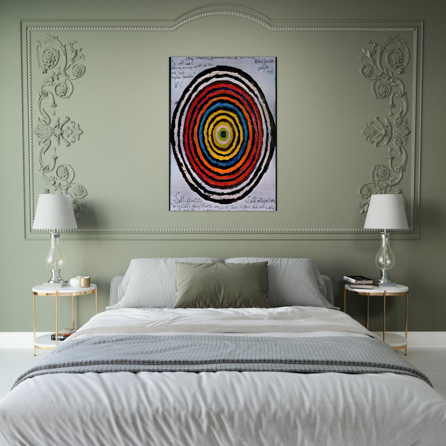 My Oneness, A Universe of Colours - 1957 - Alfred Jensen Brushed Aluminum Print - 70x100 cm / 28x40 inches | Alfred Jensen Aluminum Print | Alfred Jensen Prints
