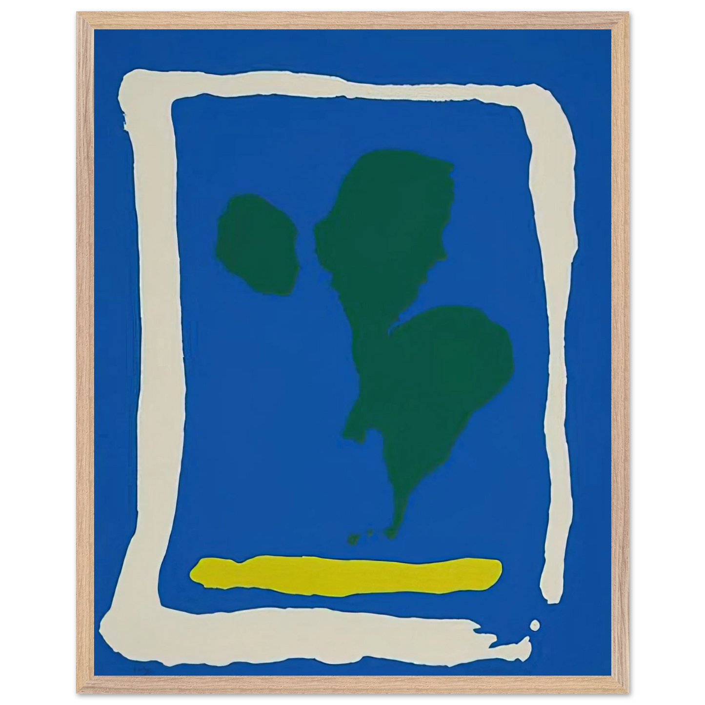 Helen Frankenthaler - Air Frame - 1965 Wall art - 70x100 cm / 28x40 inches - Premium Wooden Framed Poster With Fine Art Paper - Wood frame