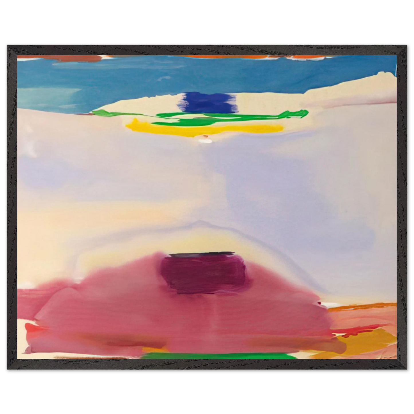 Helen Frankenthaler - Leveling - 1973 Wall art - A2 (42 x 59.4  cm) - Premium Wooden Framed Poster With Fine Art Paper - Black frame