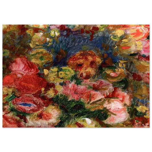 Flowers - Pierre-Auguste Renoir Brushed Aluminum Print - 70x100 cm / 28x40 inches | Pierre-Auguste Renoir Aluminum Print | Pierre-Auguste Renoir Prints