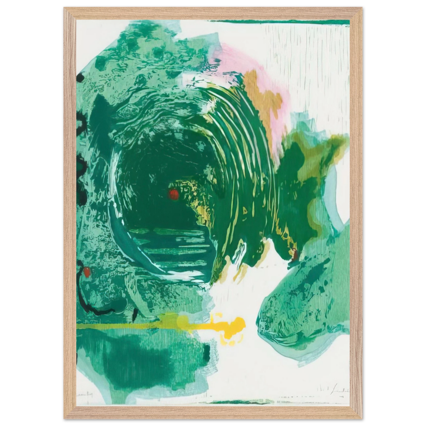Helen Frankenthaler - Radius - 1993 Wall art - A3 (29.7 x 42  cm) - Premium Wooden Framed Poster With Fine Art Paper - Wood frame
