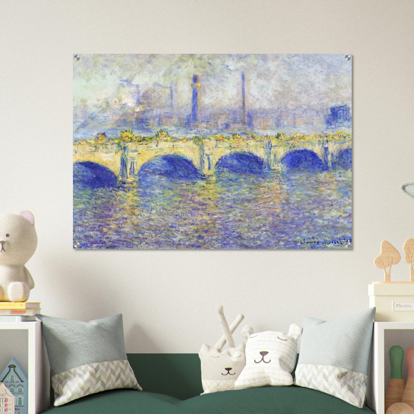 Waterloo Bridge, Effect of the Sun - claude monet Acrylic Print - 70x100 cm / 28x40″ inches | claude monet Wall Art | claude monet Prints