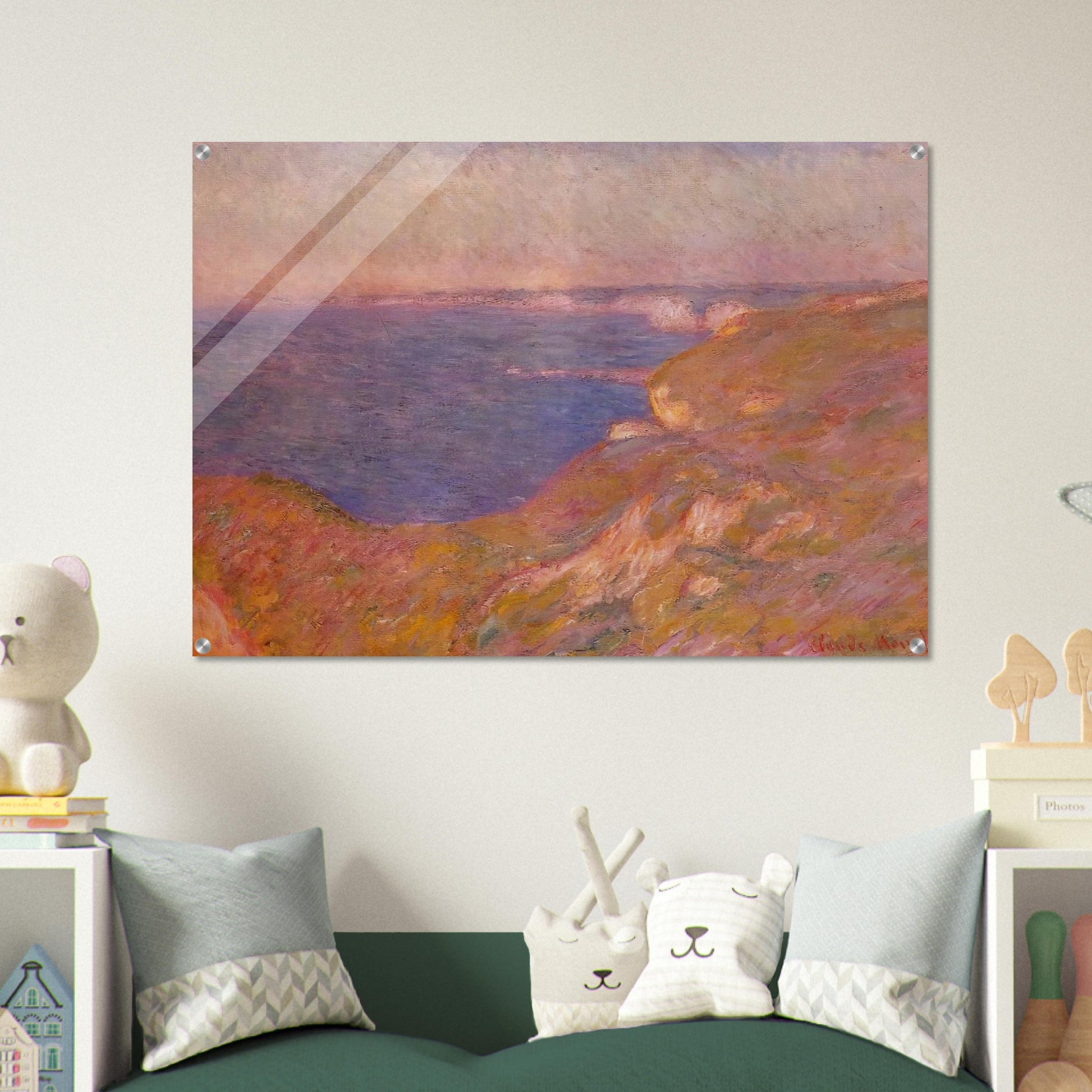 Cliff near Dieppe - claude monet Acrylic Print - 70x100 cm / 28x40″ inches