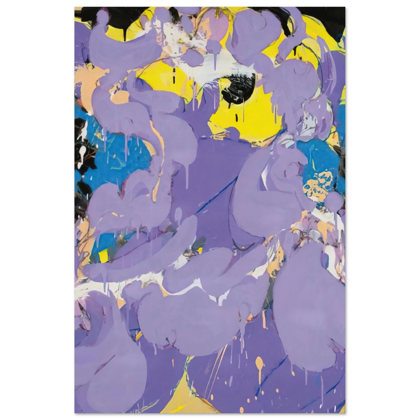 Helen Frankenthaler - Untitled - 1978 Wall art - 70x100 cm / 28x40 inches - Premium Wooden Framed Poster With Fine Art Paper - White frame