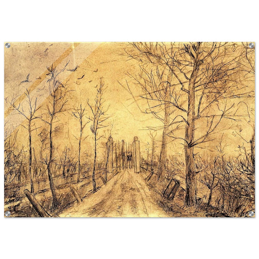 Driveway - Vincent van Gogh Acrylic Print - 70x100 cm / 28x40″ inches