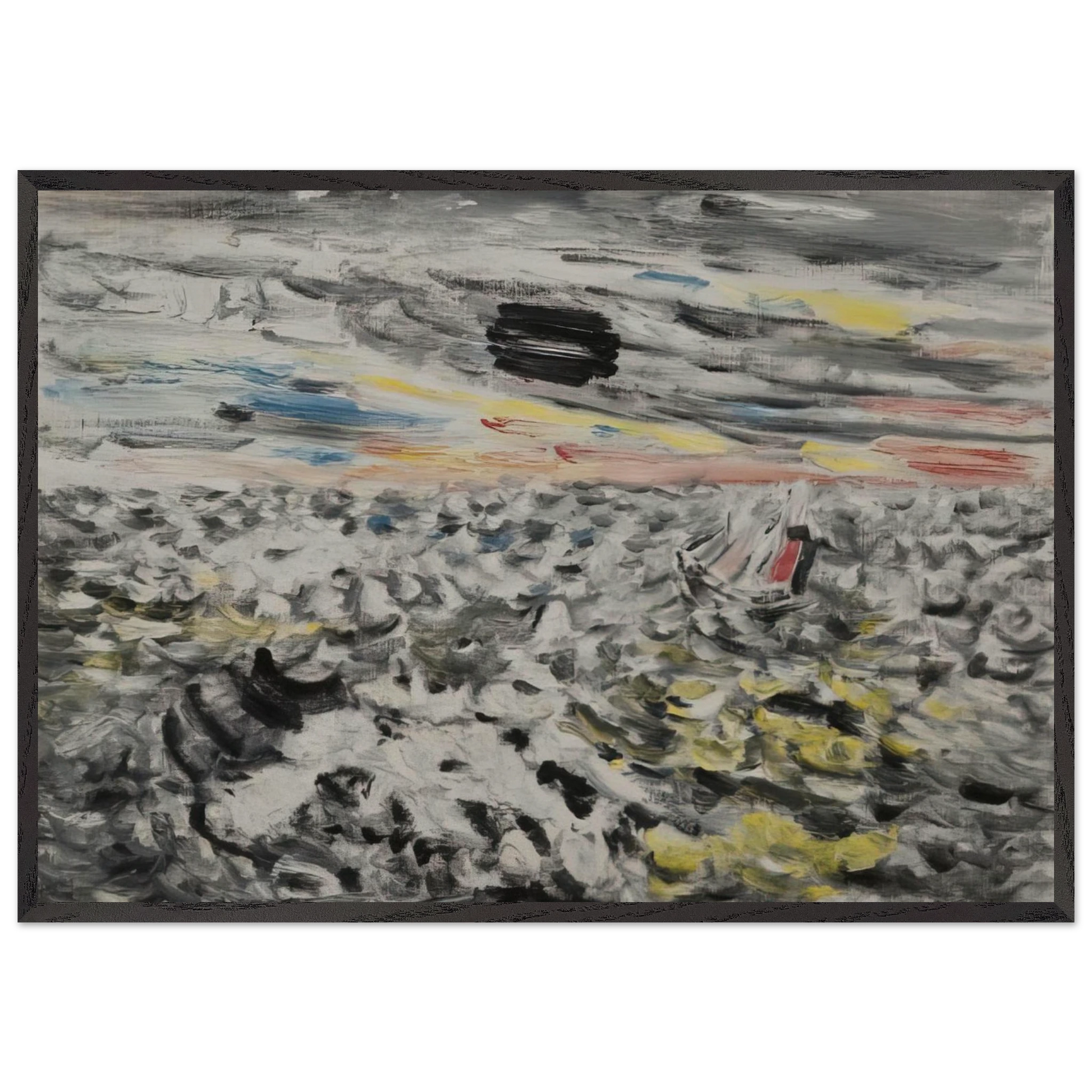 Movement in Greys and Yellows - 1946 - John Marin Framed Art Print – Black Wooden Frame - Default Title - -Framed Art Print