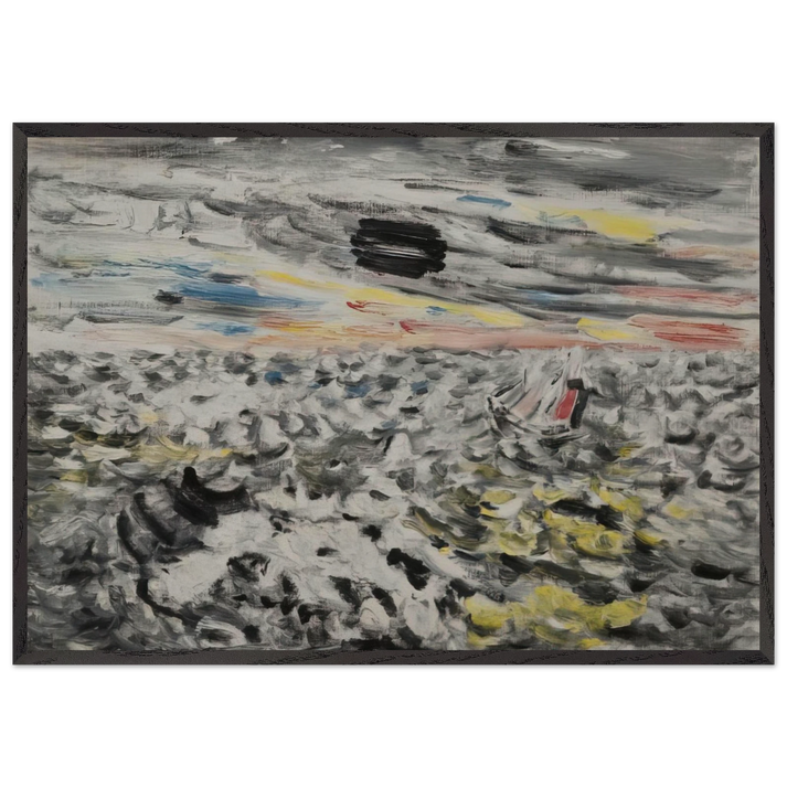 Movement in Greys and Yellows - 1946 - John Marin 70x100 cm / 28x40 inches Framed Art Print – Black Wooden Frame