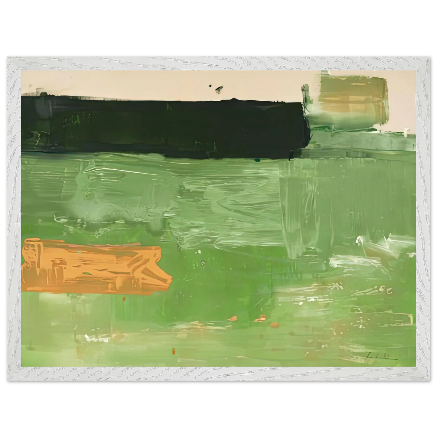 Helen Frankenthaler - Mediterranean, 1981- Wall Art - 60x80 cm / 24x32 inches - Premium Wooden Framed Poster With Fine Art Paper - Black frame
