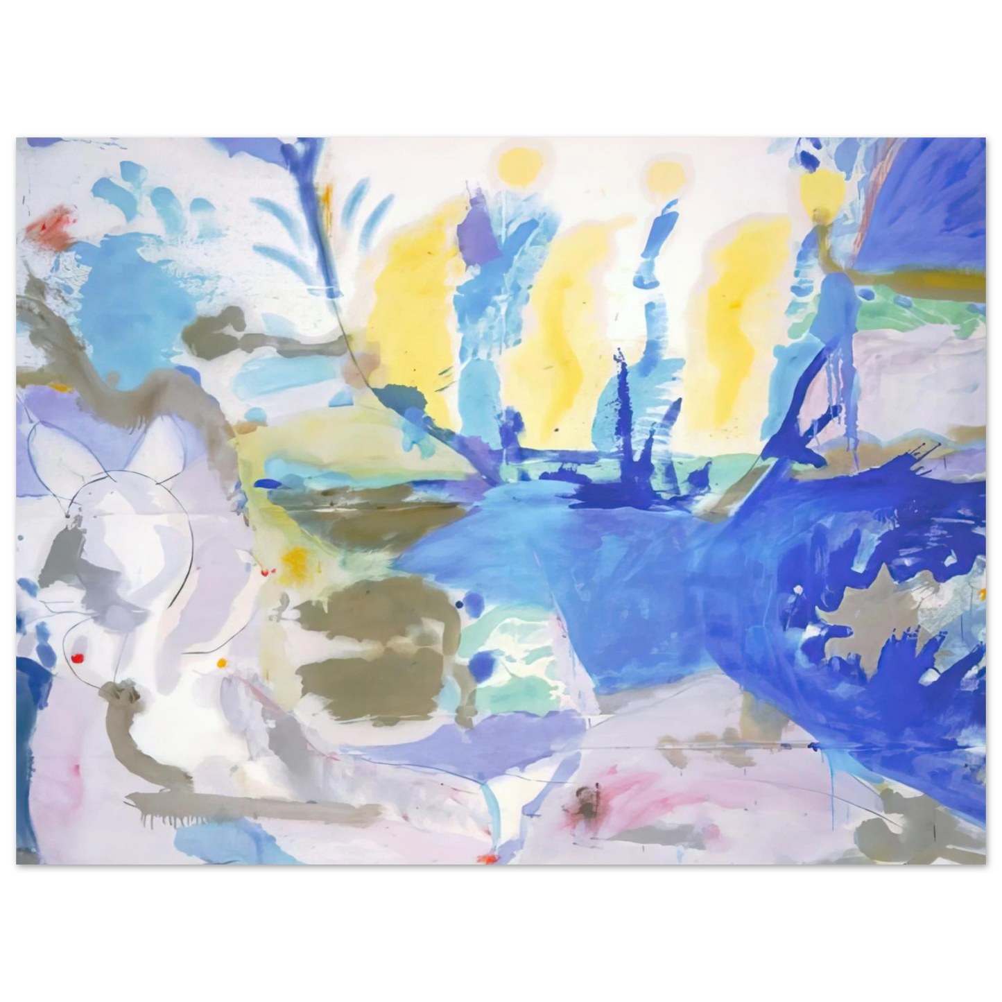 Helen Frankenthaler - Basque Beach - 1958 Wall art - 30x45 cm / 12x18 inches - Fine Art Poster - -