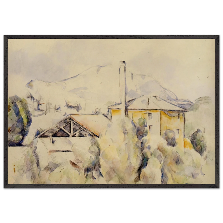 The Lime Kiln - Paul Cezanne 70x100 cm / 28x40 inches Framed Art Print – Black Wooden Frame