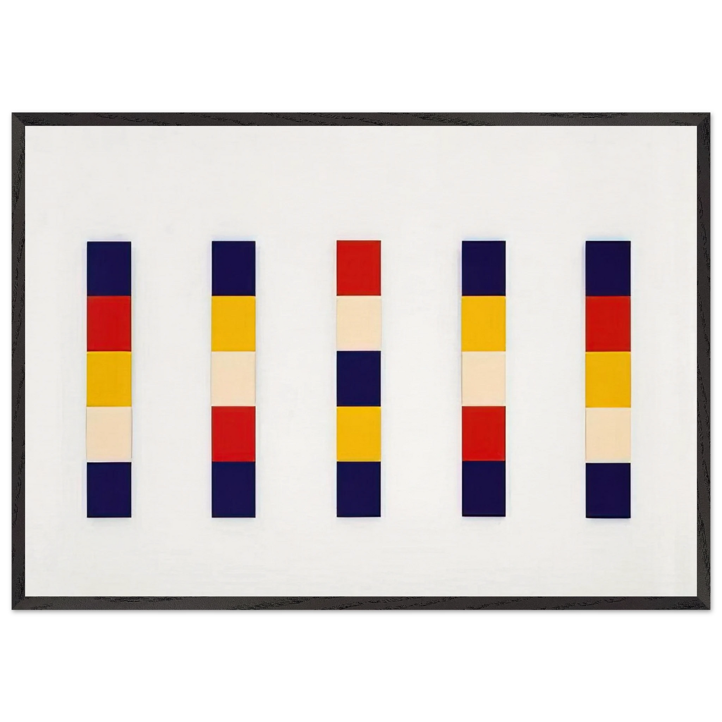 Red Yellow Blue White - Ellsworth Kelly Framed Art Print – Black Wooden Frame - Default Title - -Framed Art Print